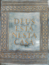 DETENTE DEUS ESTÁ NESTA CASA / AZUL + ORO