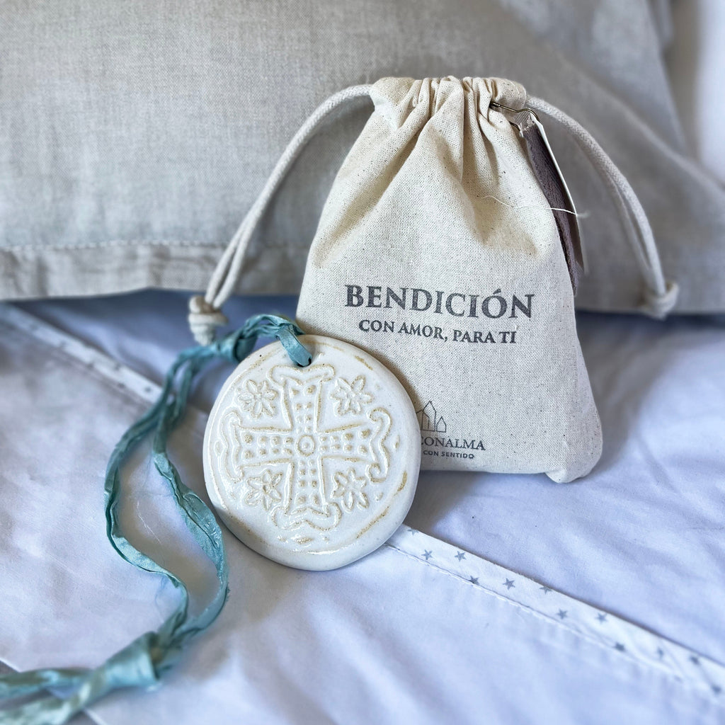 MEDALLÓN BENDICIÓN / CELESTE