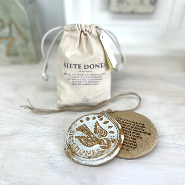 SIETE DONES / BLANCO ORO colgante