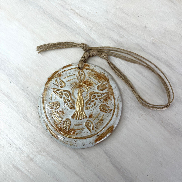 ESPIRITU SANTO / BLANCO ORO colgante